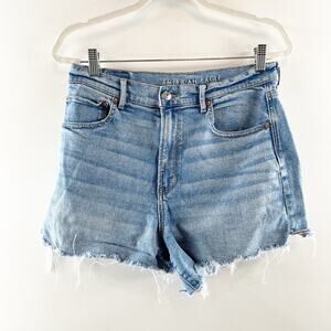 American Eagle High Rise 90s Boyfriend Cutoff Jean Shorts Blue 12